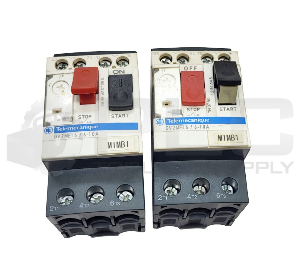 LOT OF 2 TELEMECANIQUE GV2ME14 MANUAL MOTOR STARTER 6-10A