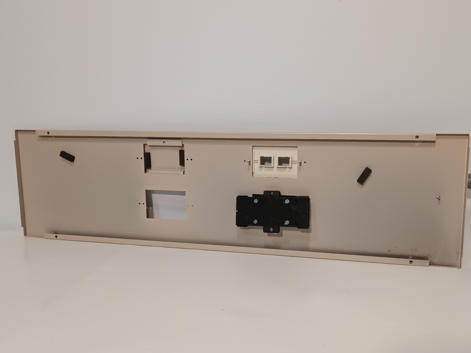 Lot of 2: Office Furnishings System Panel Assys w/ 1-Gang Jack Plates, Conduits