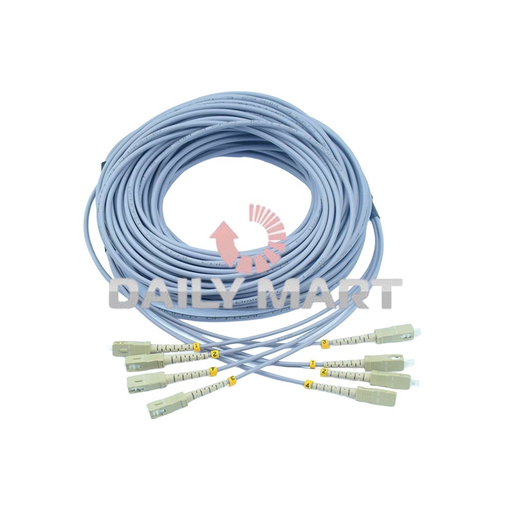 New In Box SHENZHEN Armored SC-SC 1G Multimode 4 Strands Fiber Optic Cable 150M
