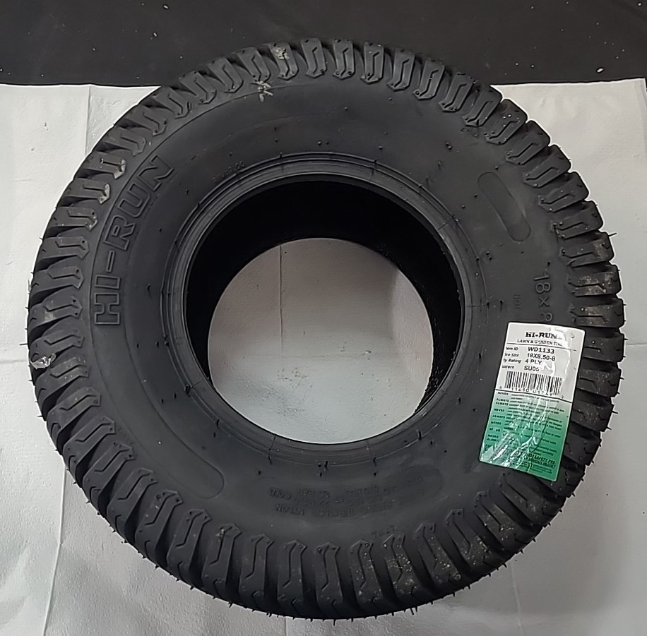 Hi-Run WD1133- 18×8.50-8 SU05 Commercial Lawn Mower Tire- 4Ply- Load B