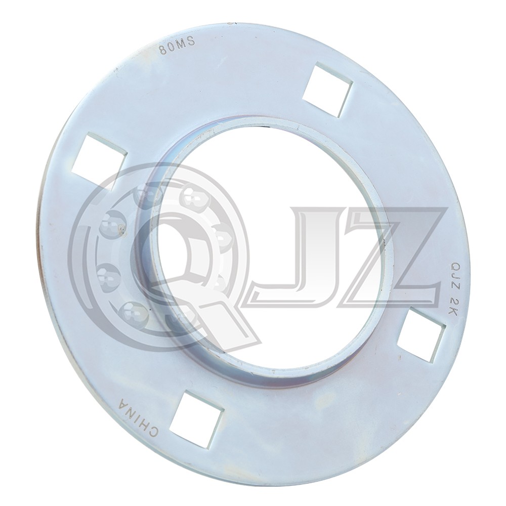 [Qty,2] 80MS Four Bolt Round Stamped Housing for 80mm OD Bearing