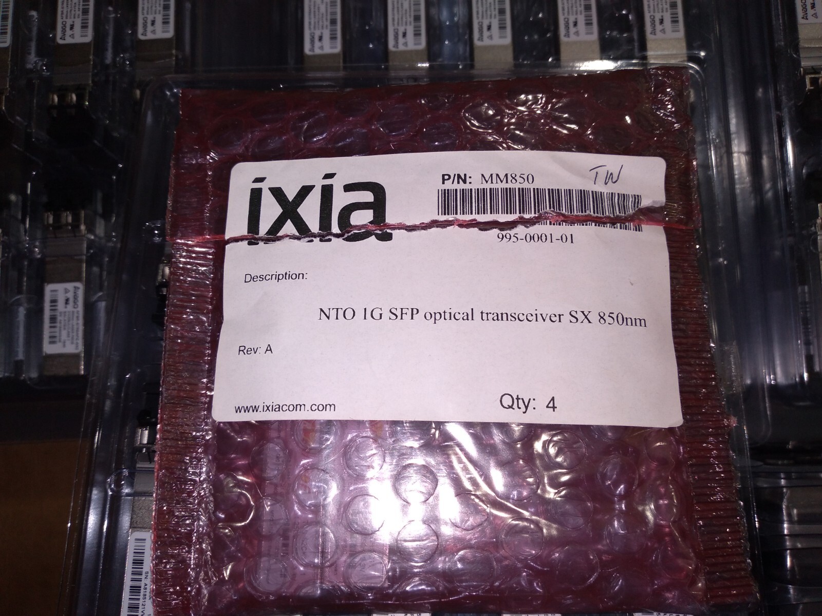 KEYSIGHT IXIA MM850 AVAGO AFBR-57R5APZ-AN2 TRANSCEIVER SX 850NM ..EACH