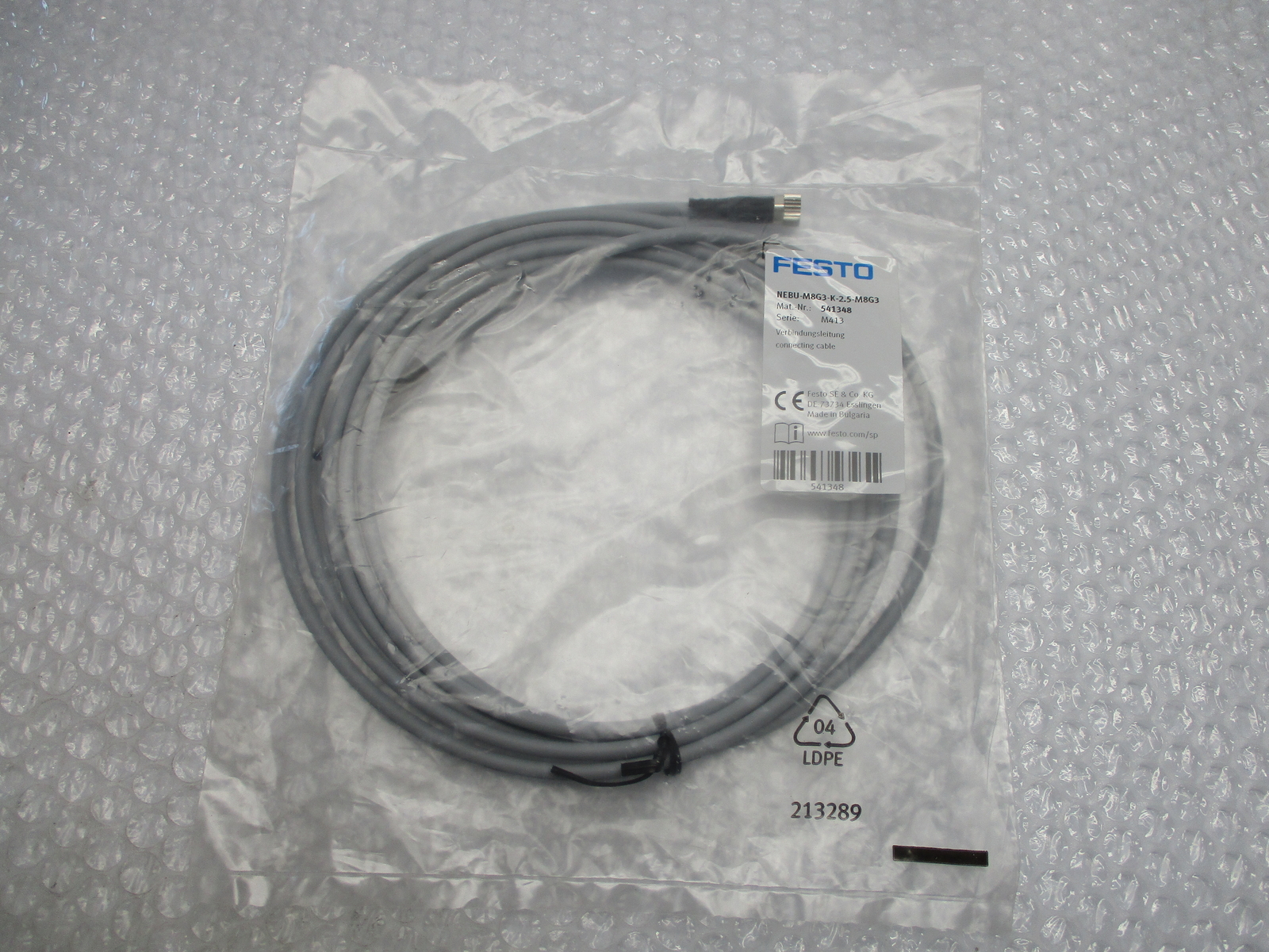 FESTO NEBU-M8G3-K-2.5-M8G3 541348 CONNECTING CABLE NSMP