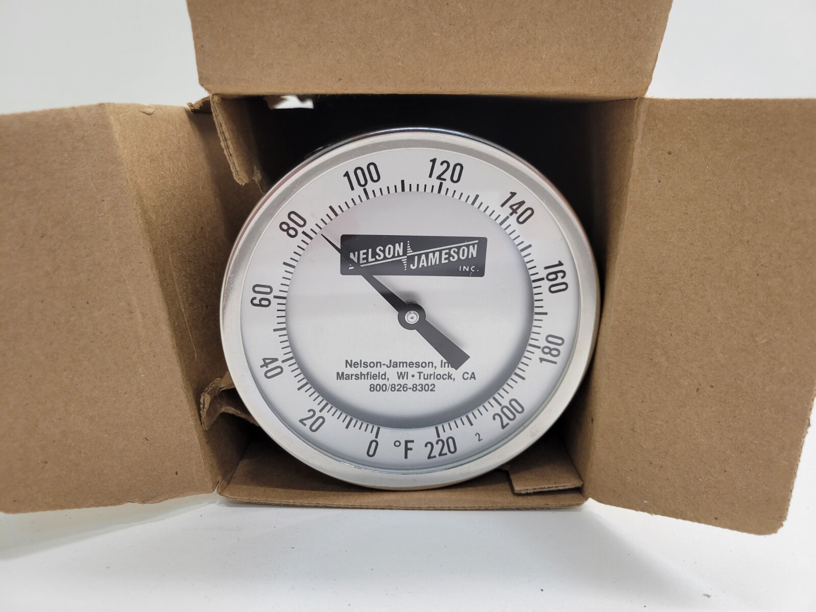 NEW IN BOX! NELSON JAMESON 0/220F TEMPERATURE GAUGE GT500R