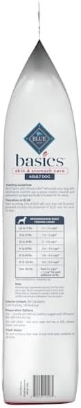 Blue Basics Grain-Free Adult Dog Dry Food – Grain Free, Salmon Recipe – 22 Lb