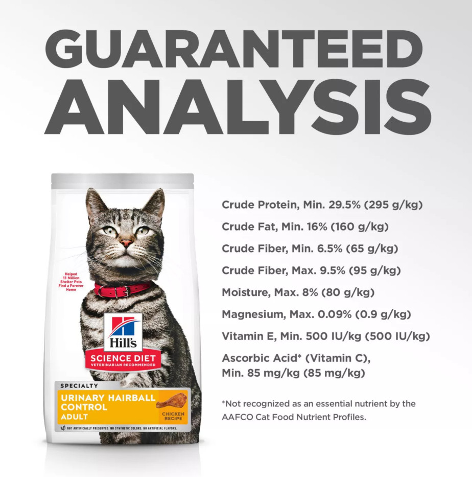 Hill’s Science Diet Adult Urinary Hairball Control Chicken Dry Cat Food 15.5 lb