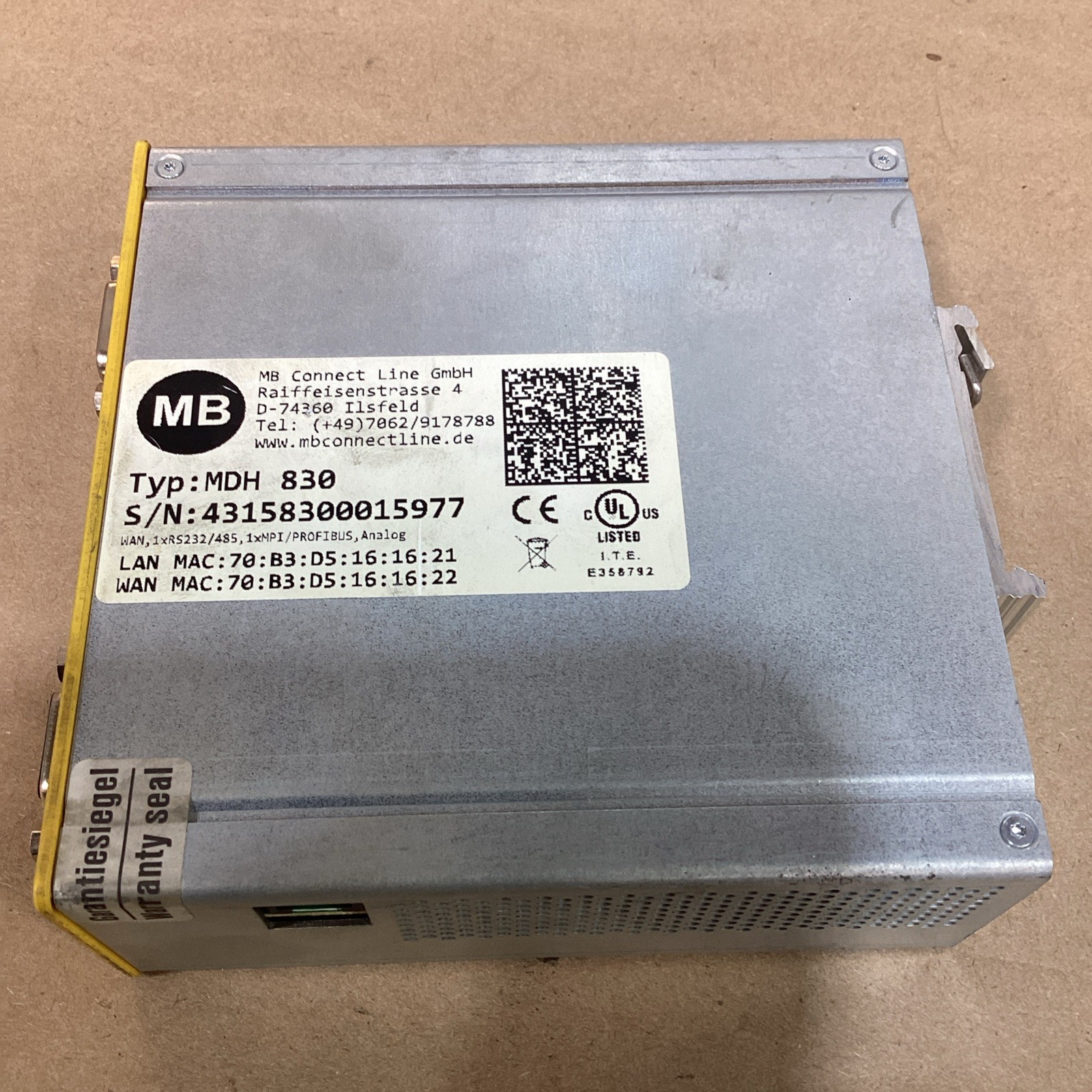 MB Connect Line mbNET MDH830 Industrial Router