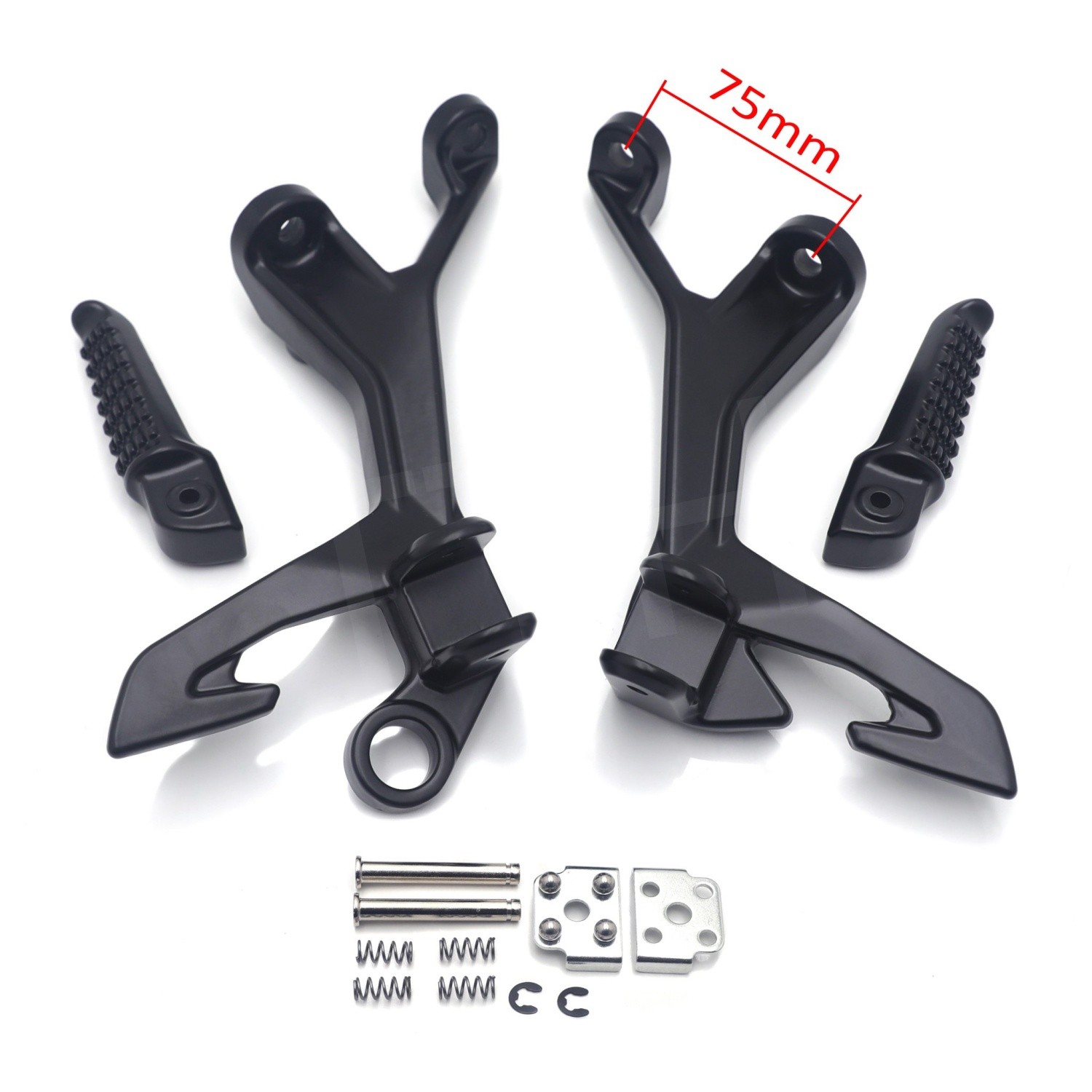 Rear Foot Pegs Rest Bracket Set Fit Kawasaki Ninja 400 2018-2024 Z400 2019-2024