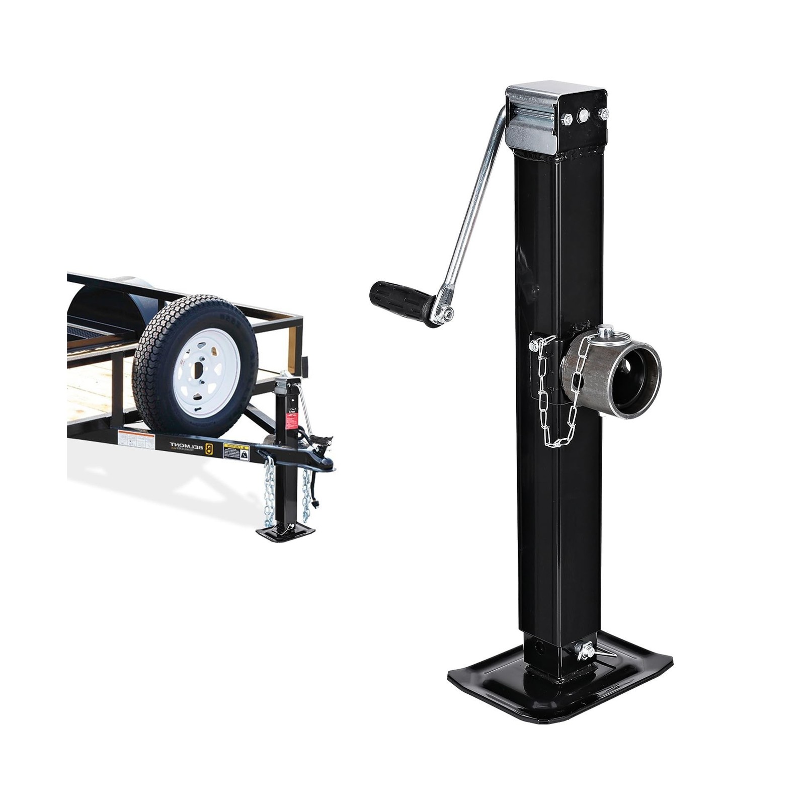 8000 lbs Swivel Trailer Jack, Weld-On Pipe Mount Tongue Jack,28.6″ Vertical T…