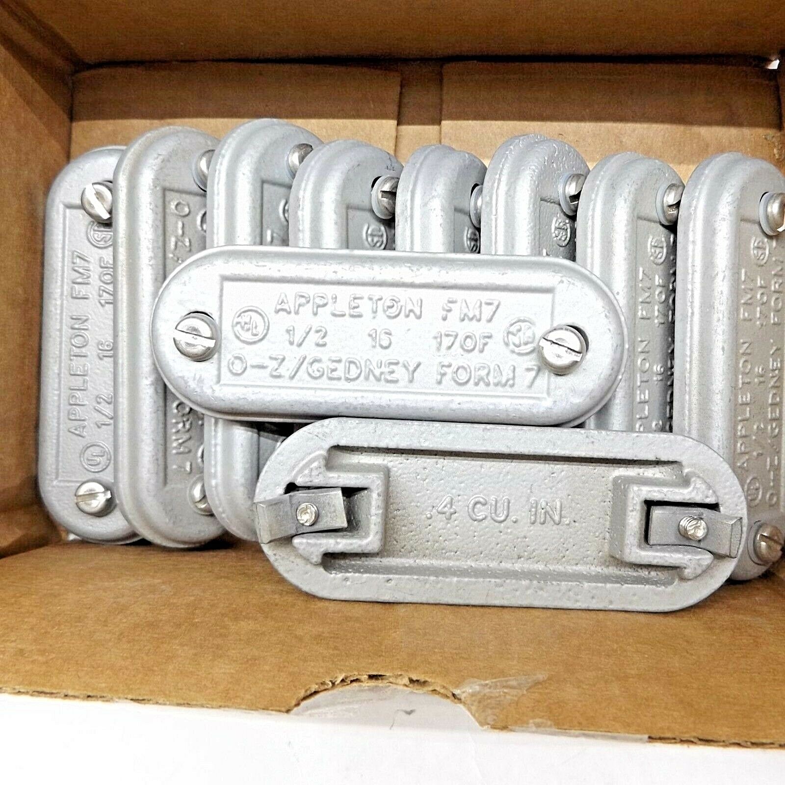 (10) Appleton 170F-Sa 170FSA 1/2″ Aluminum Conduit Body Cover