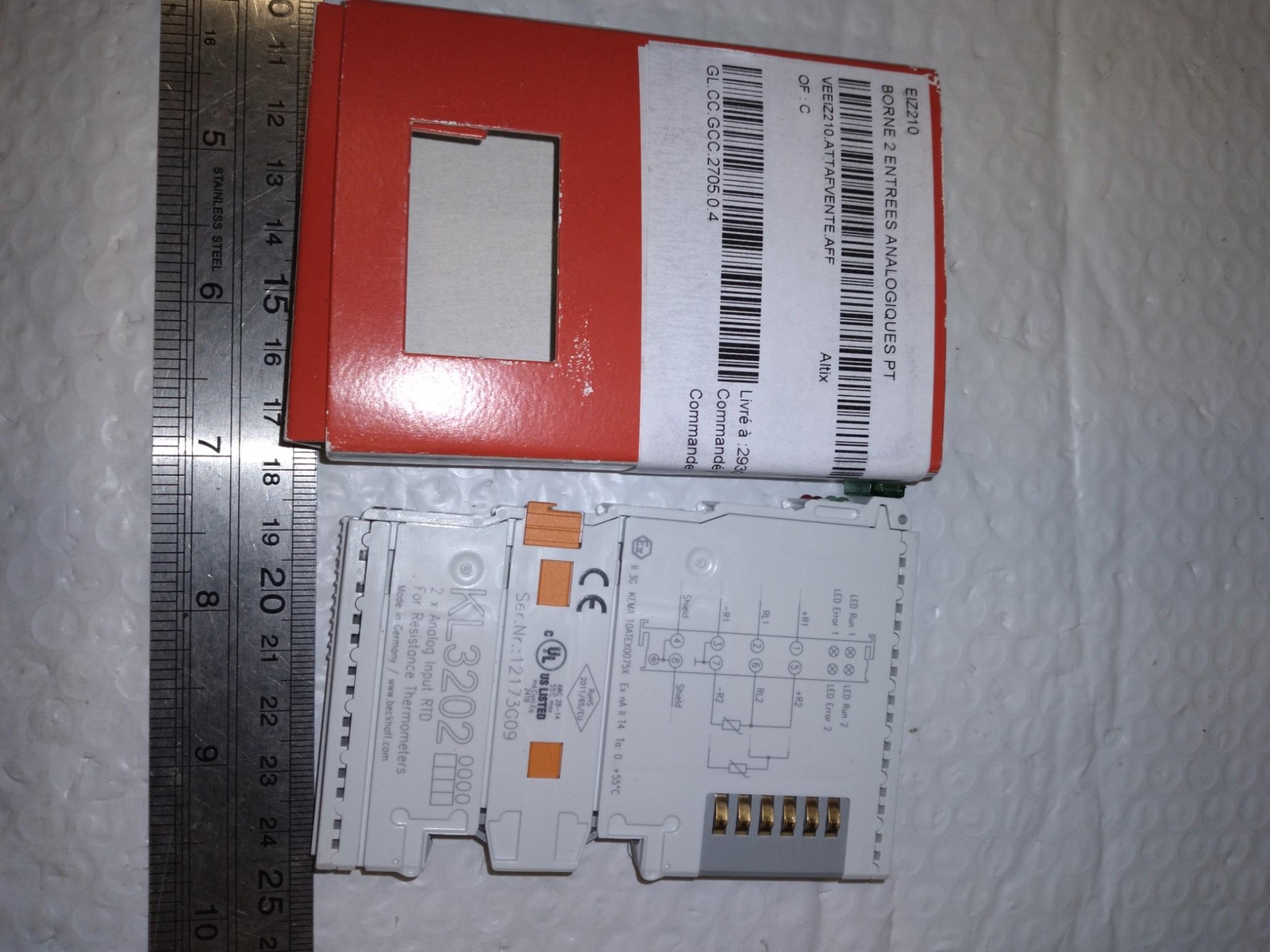 BECKHOFF KL3202 2 X ANALOG INPUT RTD RESISTANCE THERMOMETERS