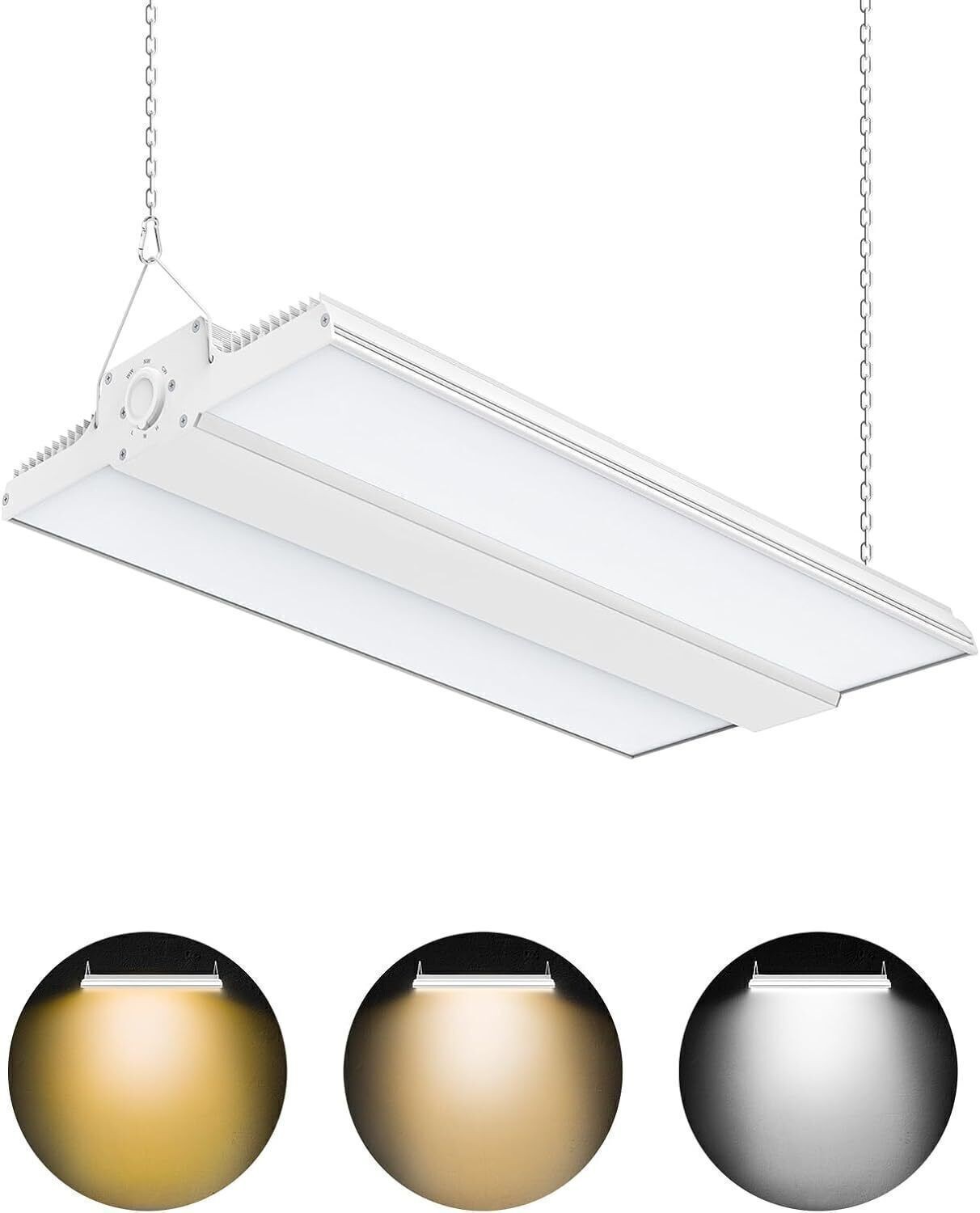 Linear LED High Bay Light 300W/240W/180W Adjustable CCT Warehouse Hanging Lamps