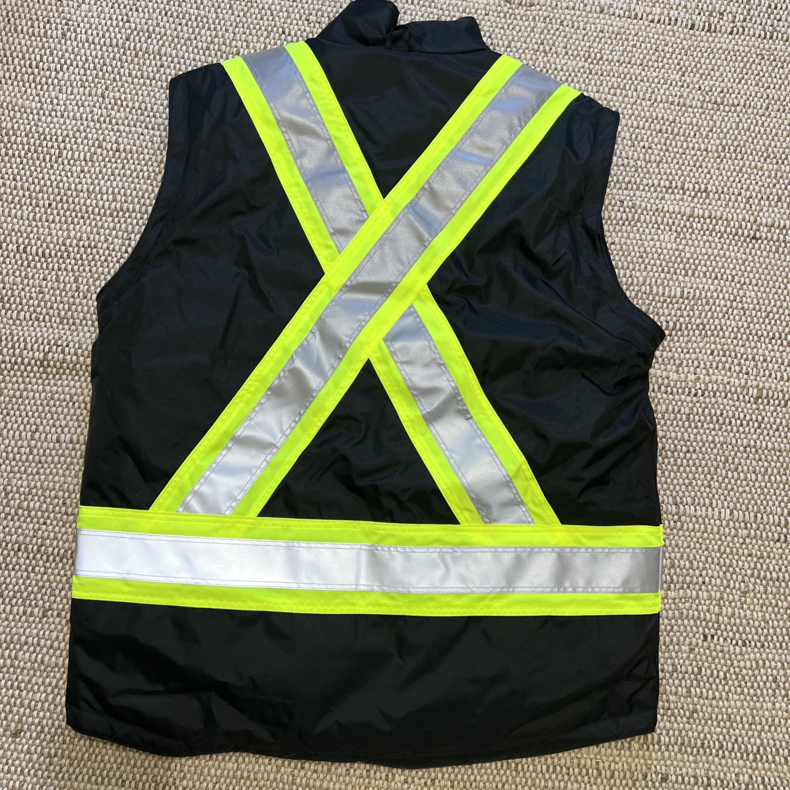 Men’s Hi-Vis 5-in-1 Safety Jacket, 300D Poly Oxford with PU Coating, Black, XLT