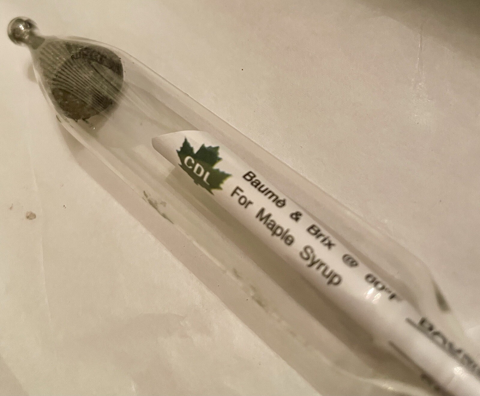 PRECISION HYDROMETER Made in USA MAPLE SYRUP HYDROMETER 25/40 Baume & 45/75