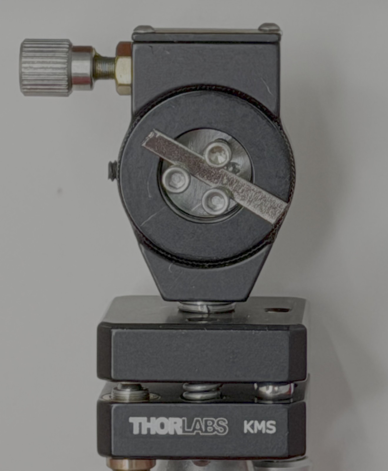 Thorlabs PRM05 Rotation Mount for .5” Optics on Thir KMS Tilt Stage w/ Post