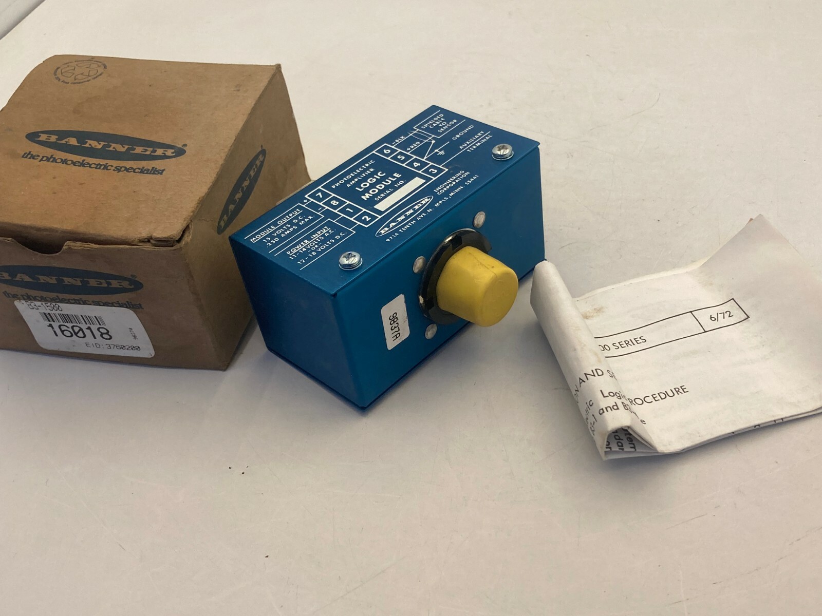 BANNER B3-1500 PHOTOELECTRIC LOGIC MODULE NIB