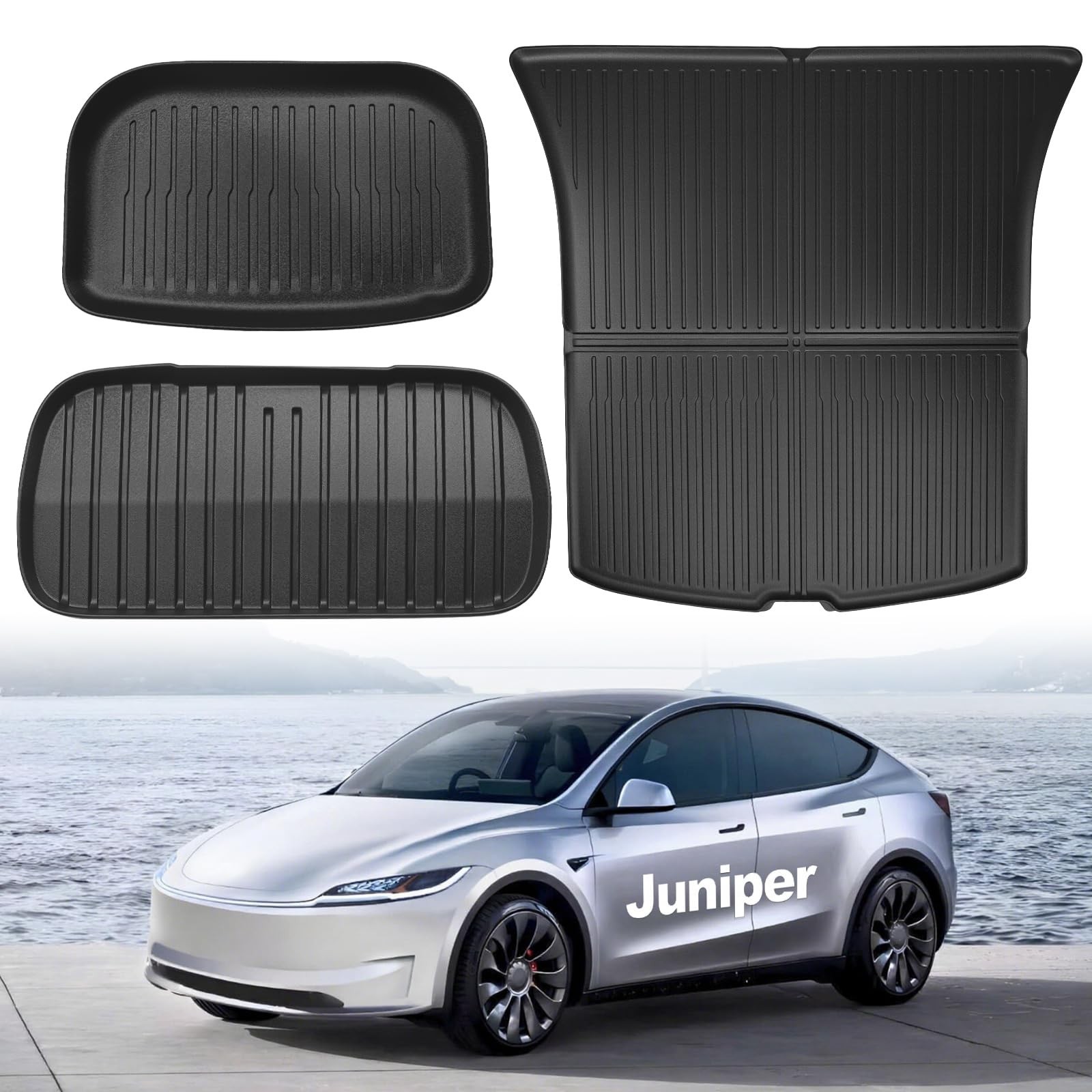 Cargo Liner Fit for 2025 2026 Model Y Juniper 5 Seats,Front and Rear Frunk Tr…