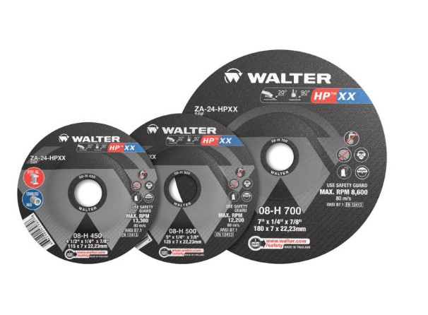 Walter 08H500 5×1/4×7/8 Allsteel XX High Performance Grinding Wheels 25 pack