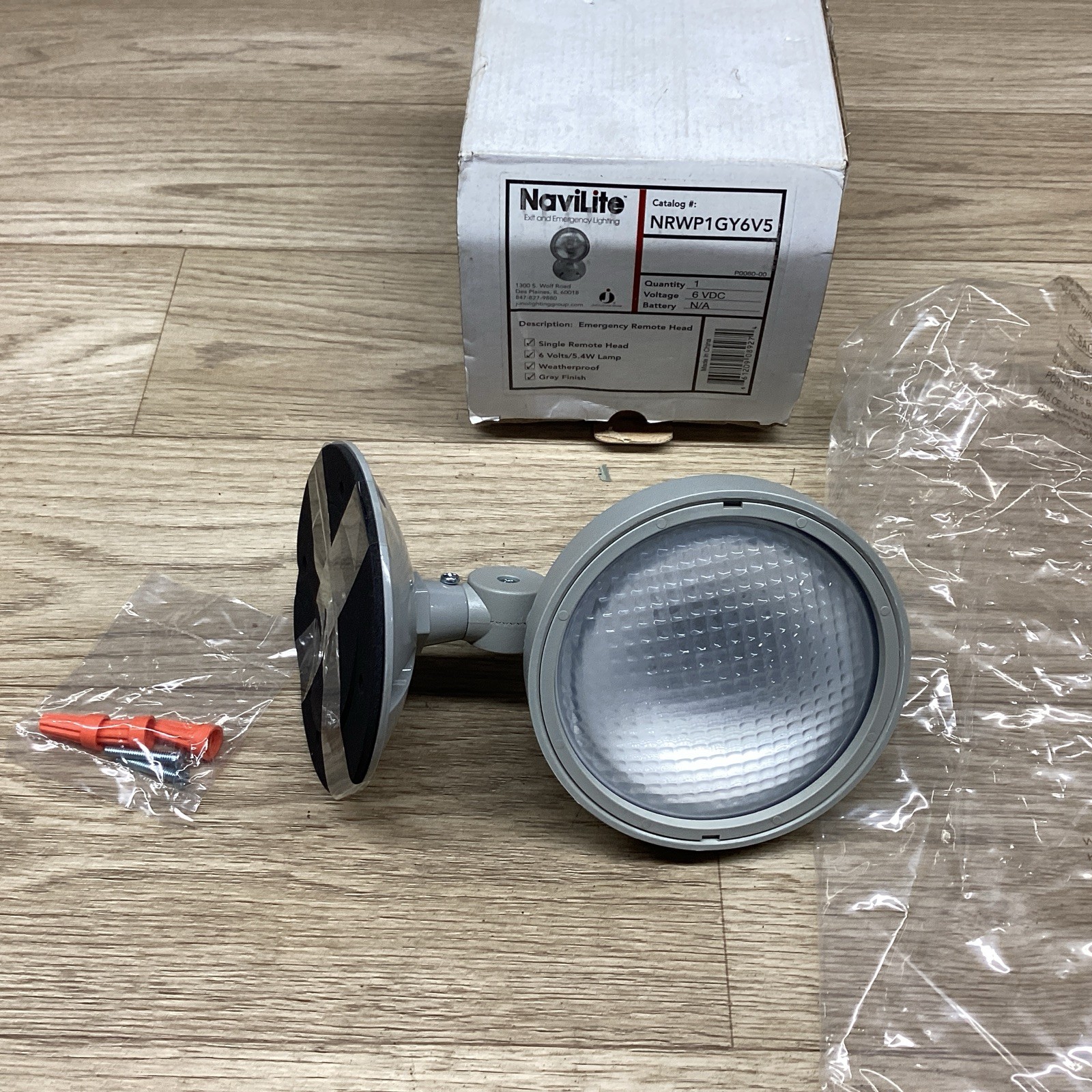 NAVILITE NRWP1GY6V5 EMERGENCY REMOTE HEAD LIGHT #108D87PR5*CO