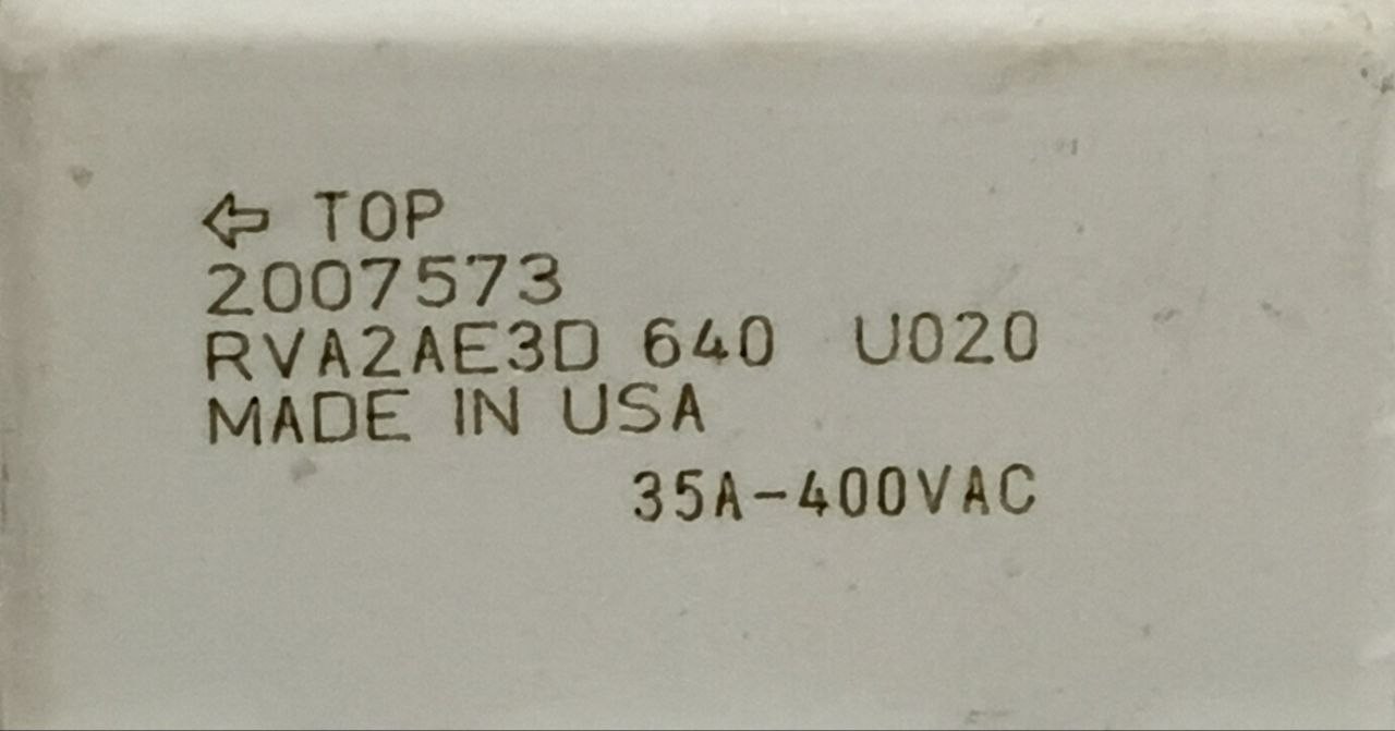 Electrica RVA2AE3D 640 U020 Motor Start Potential Relay 35A-400VAC RVA2AE3D640