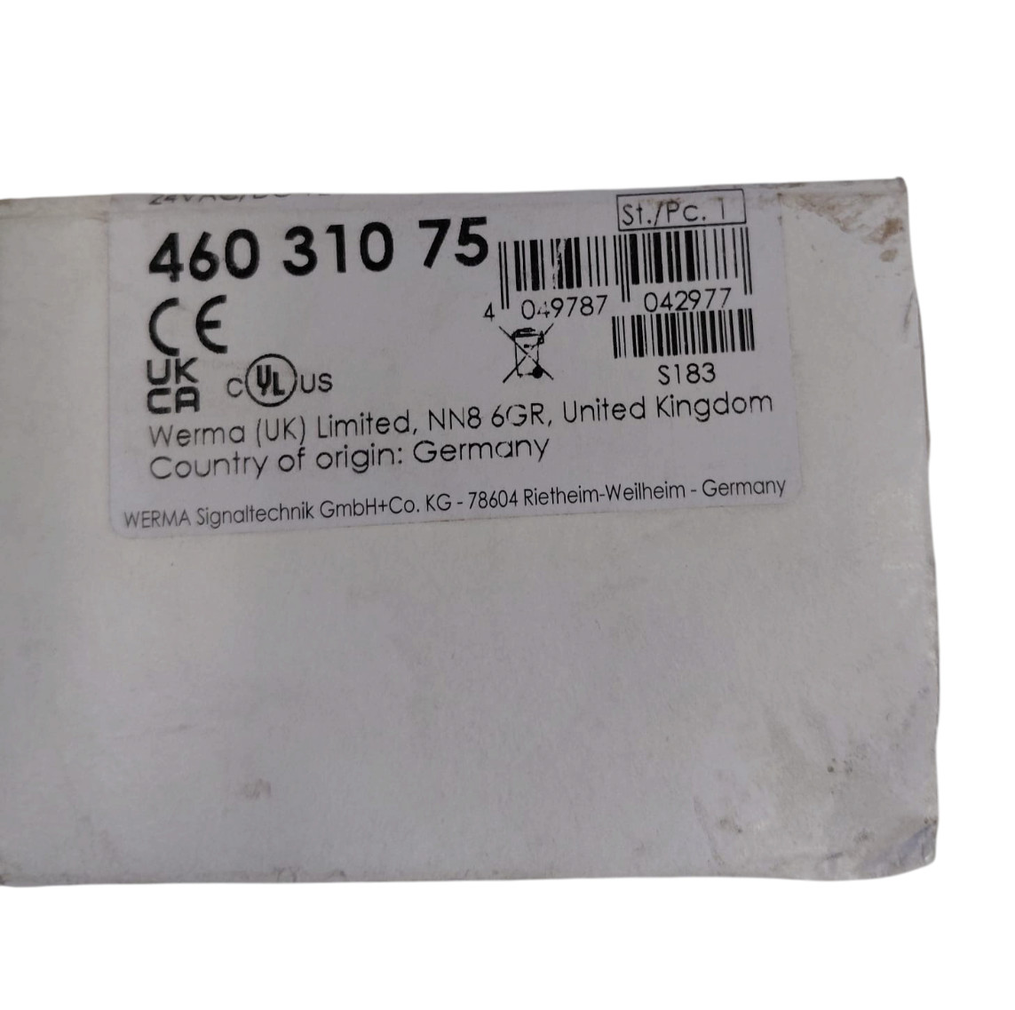 WERMA EvoSIGNAL Mini TwinLIGHT Combi 46031075 Amber Beacon 24V AC/DC IP66