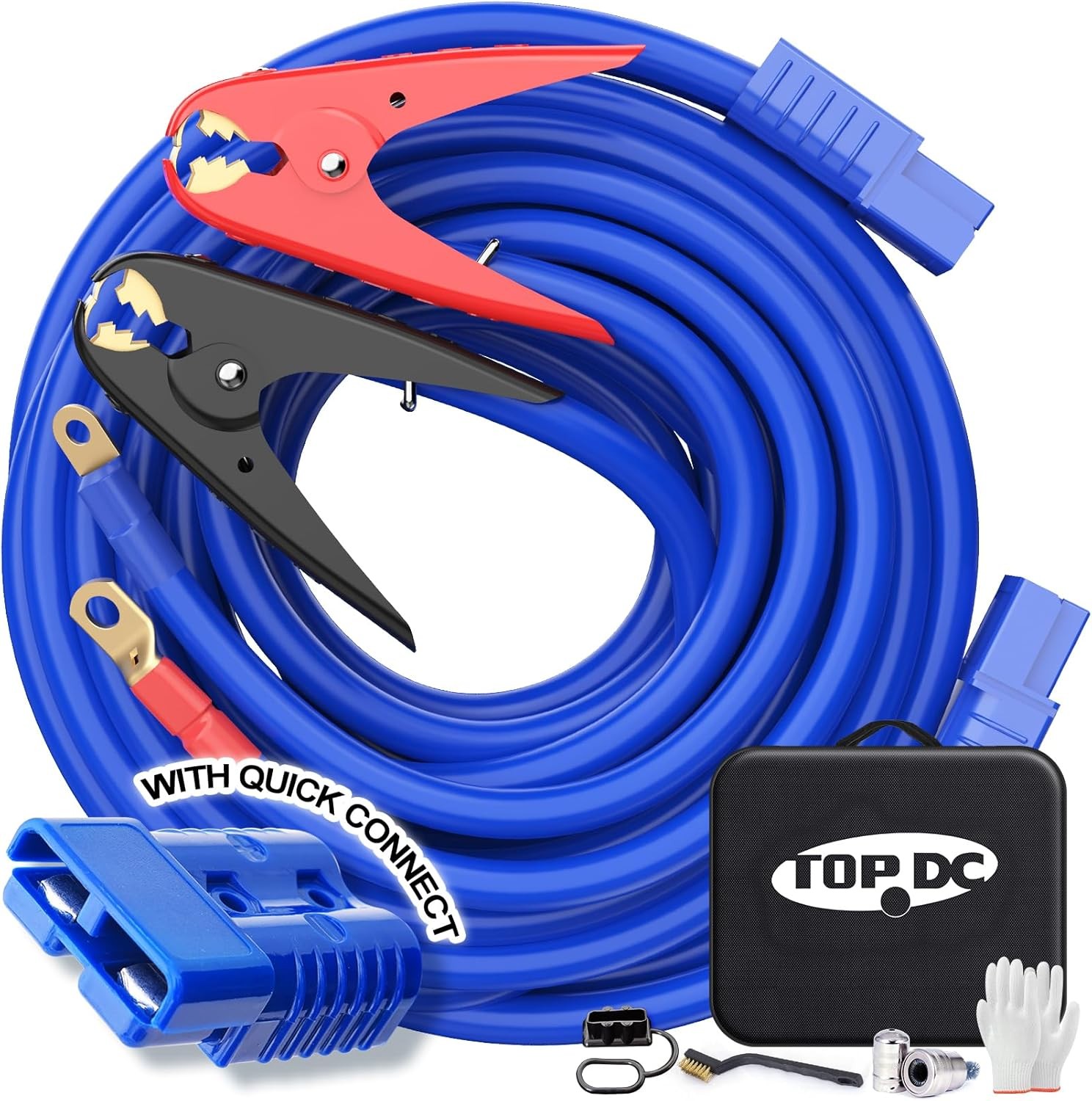 1 Gauge 30Feet 800A Booster Cables,Duty Automotive Quick Connect Booster Cables