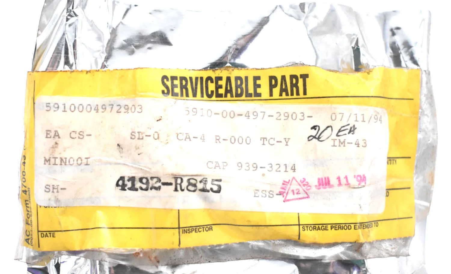 CD SNOW HILL, LLC S00231 FIXED CAPACITOR