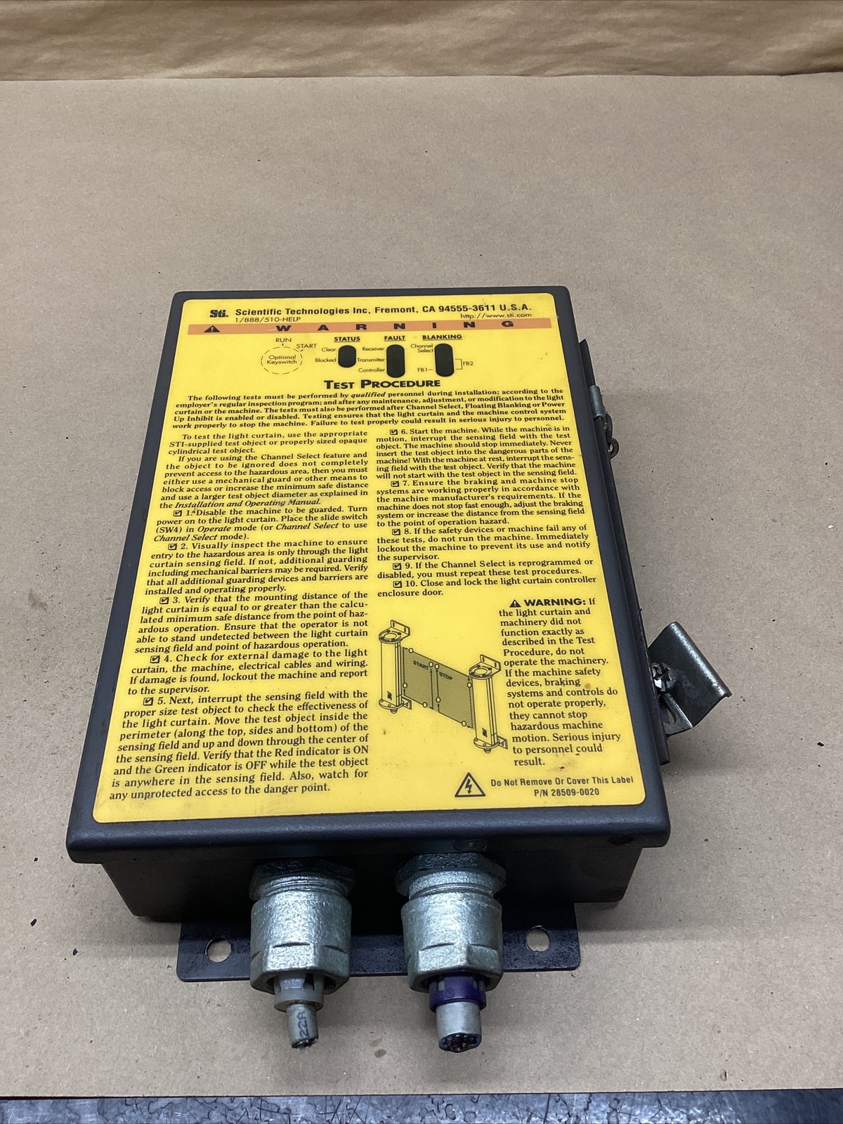 STI Light Curtain Controller 70027-1000 LCC-FB-AC1-U #700D14PR5
