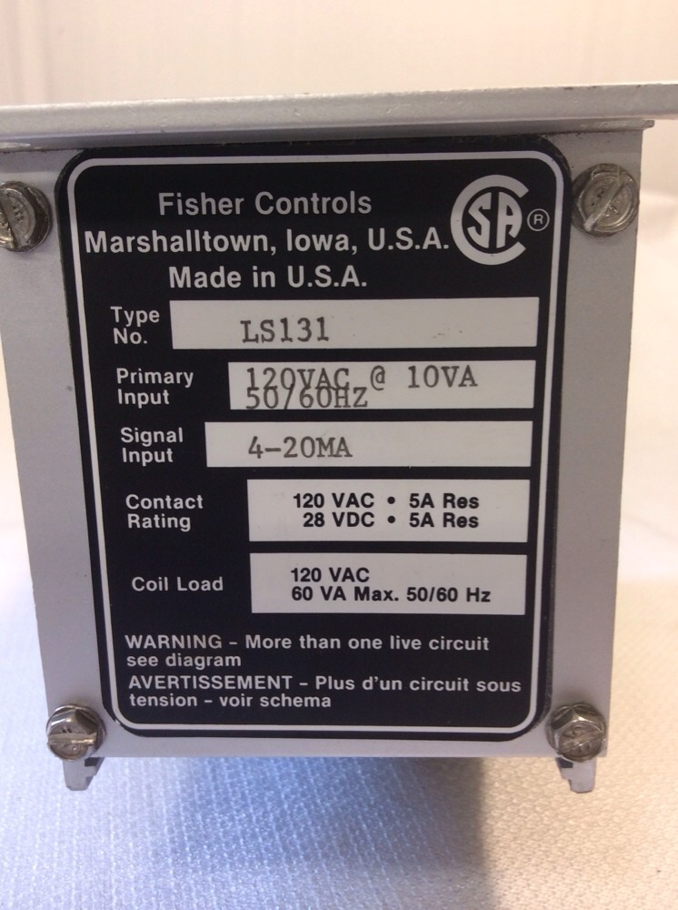 LS1131 Single Alarm FISHER CONTROLS 120V AC @ 10VA
