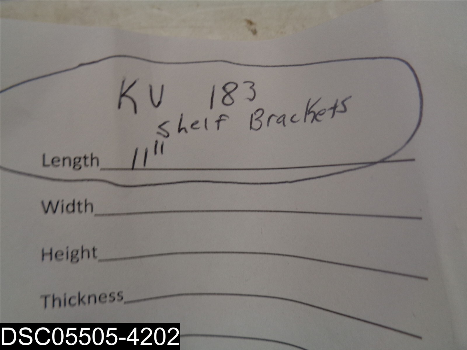 QTY=7: KV 186 12″ Shelf Brackets