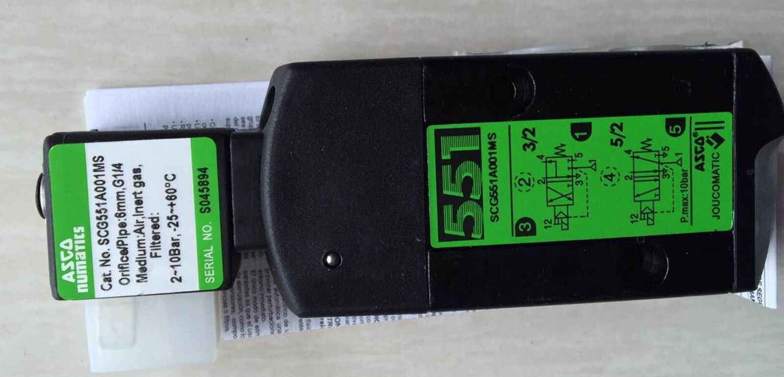 NEW ASCO G551A001MS SCG551A001MS.24/DC Solenoid Valve 2.5W