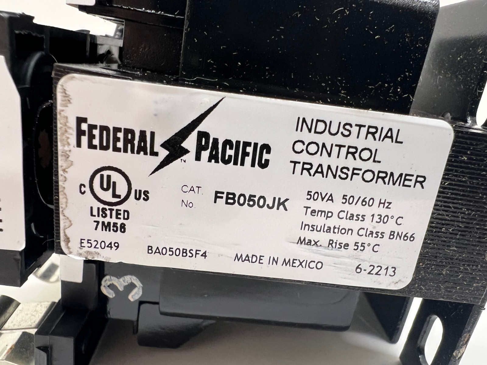 NEW OLD STOCK! FEDERAL PACIFIC 50VA TRANSFORMER FB050JK