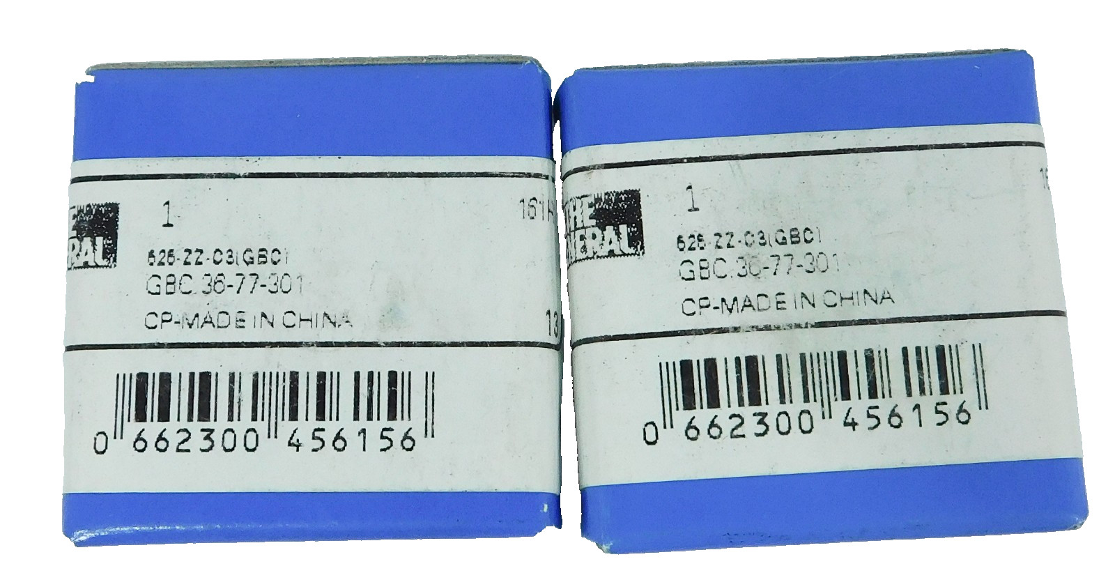 Lot of 2 Each The General GBC.36-77-301 / 626-ZZ-C3 [GBC] Precision Ball Bearing