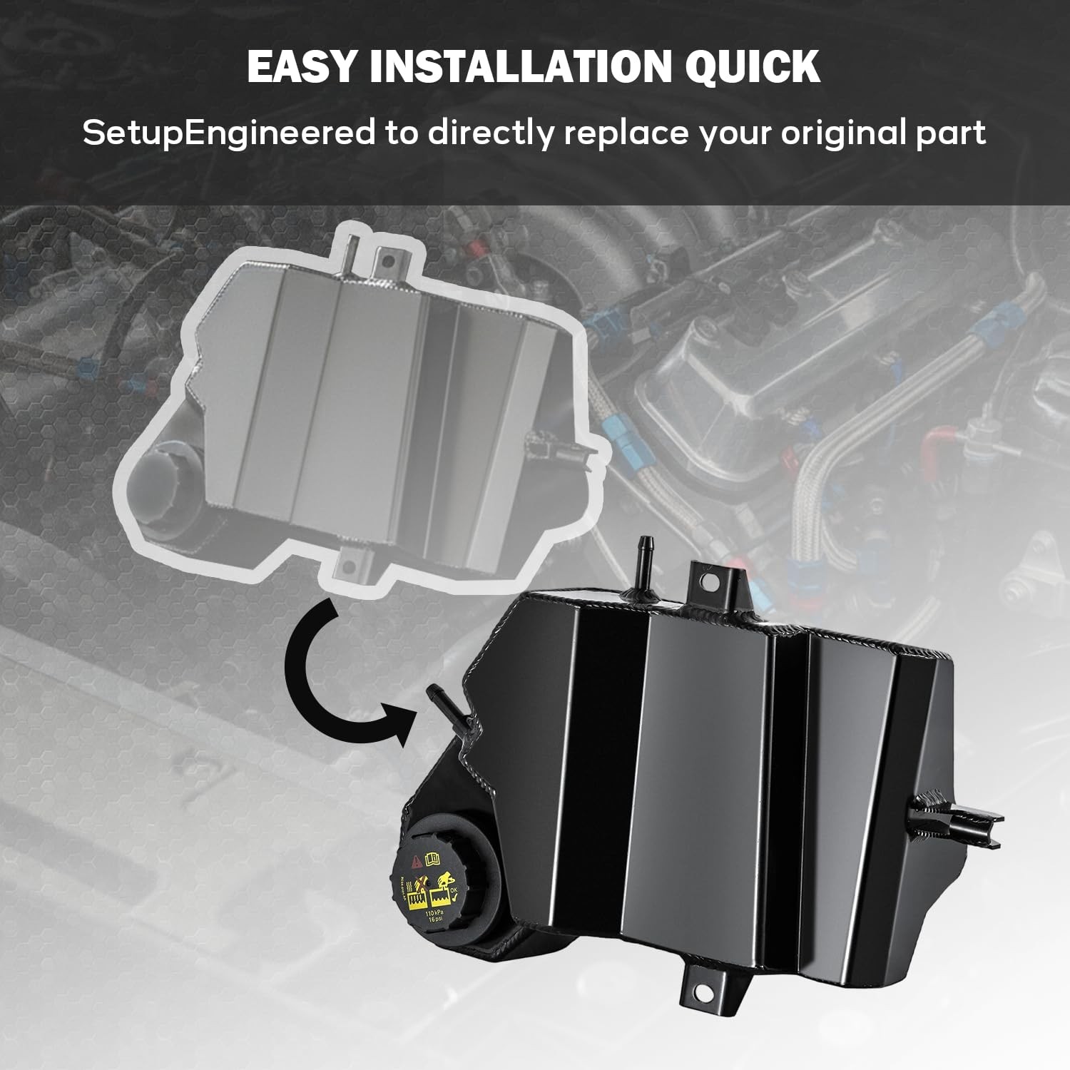 Wialufip Aluminum Coolant Overflow Tank For 2003-2007 Ford F-350 F250 6.0L V8…