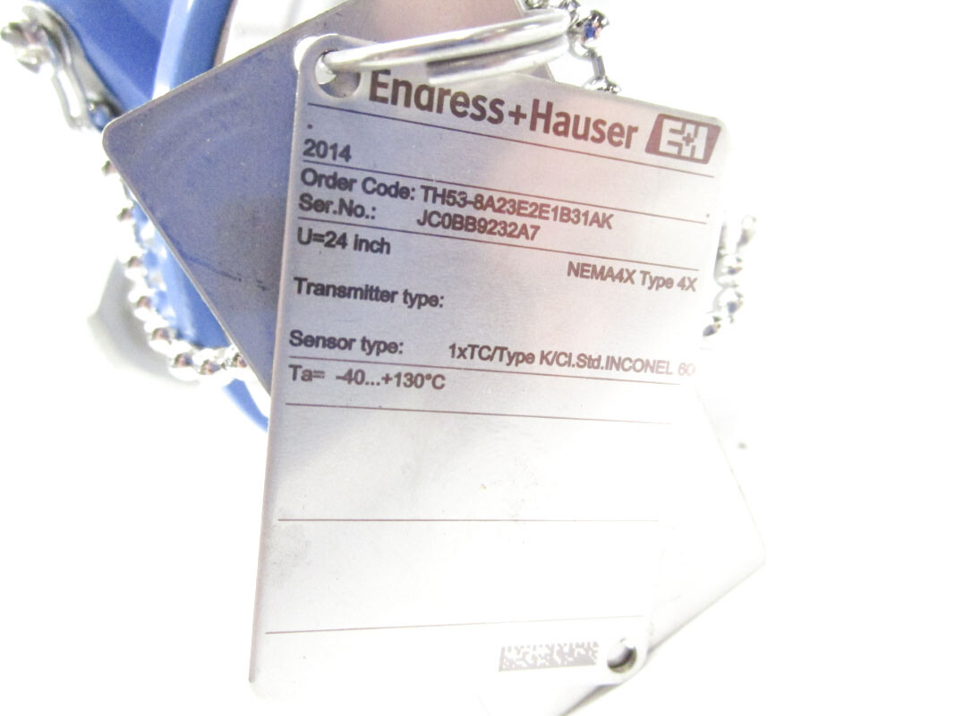 ENDRESS+HAUSER TH53-8A23E2E1B31AK -40/130’C 24″ NSNP