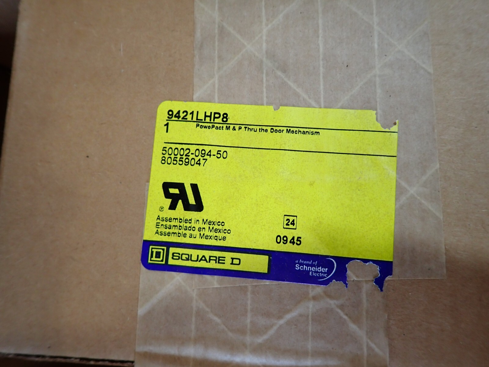 New Square D 9421LW4 PowerPact M P Through the Door Mech 9421LHP8