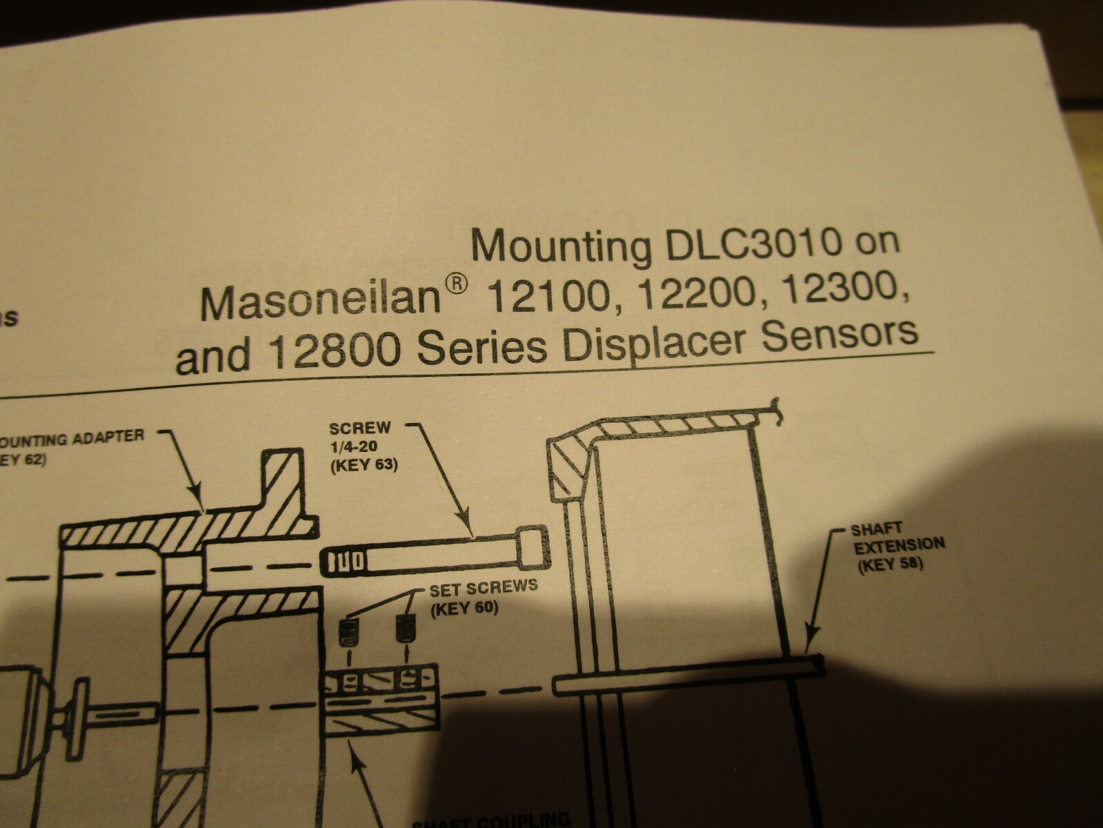 FISHER DLC3010 MOUNT TO MASONEILAN DISPLACEMENT SENSOR, C0111