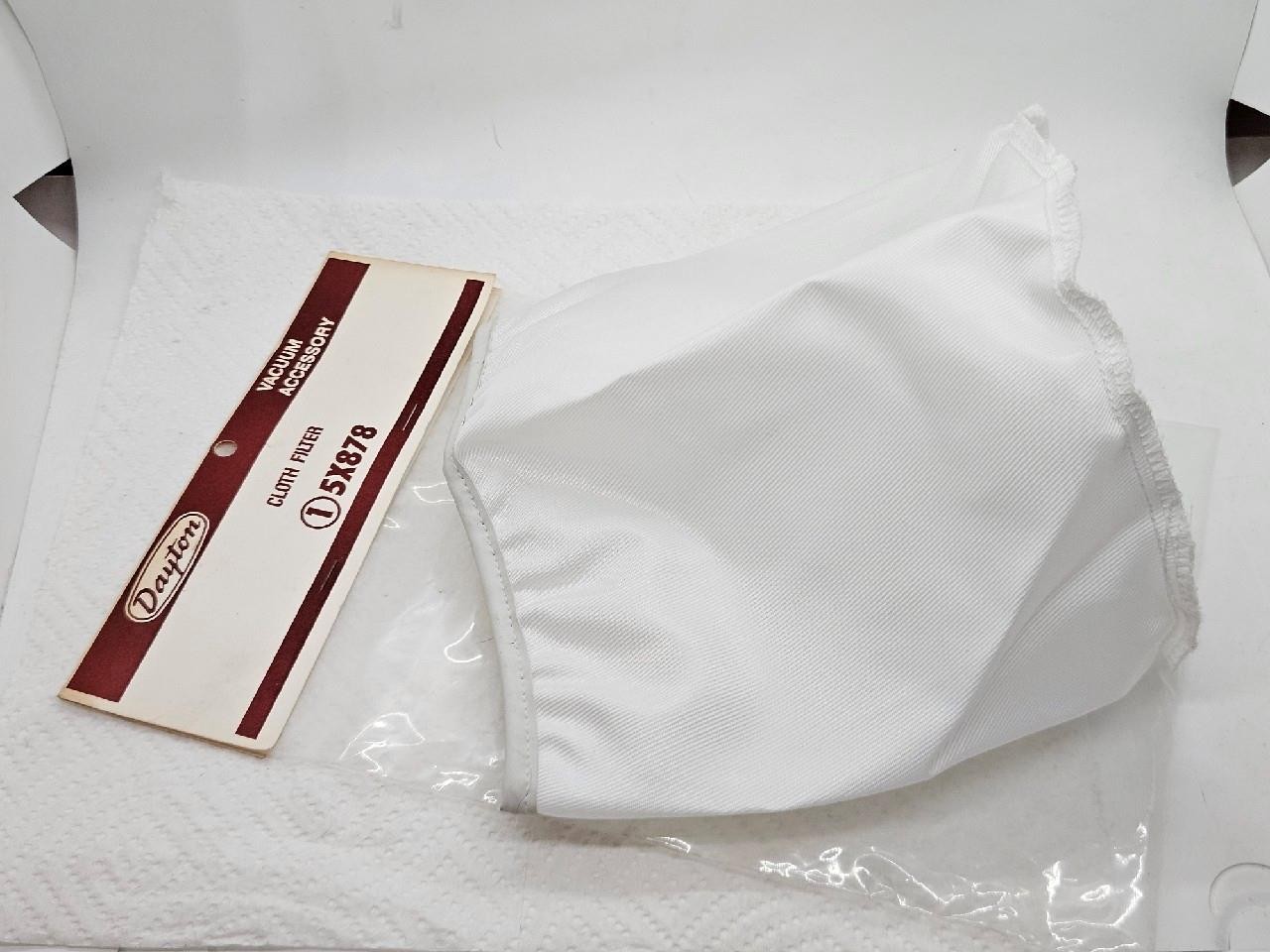 Dayton 5X878 Cloth Filter Bag Vacuum Accessory Polyester