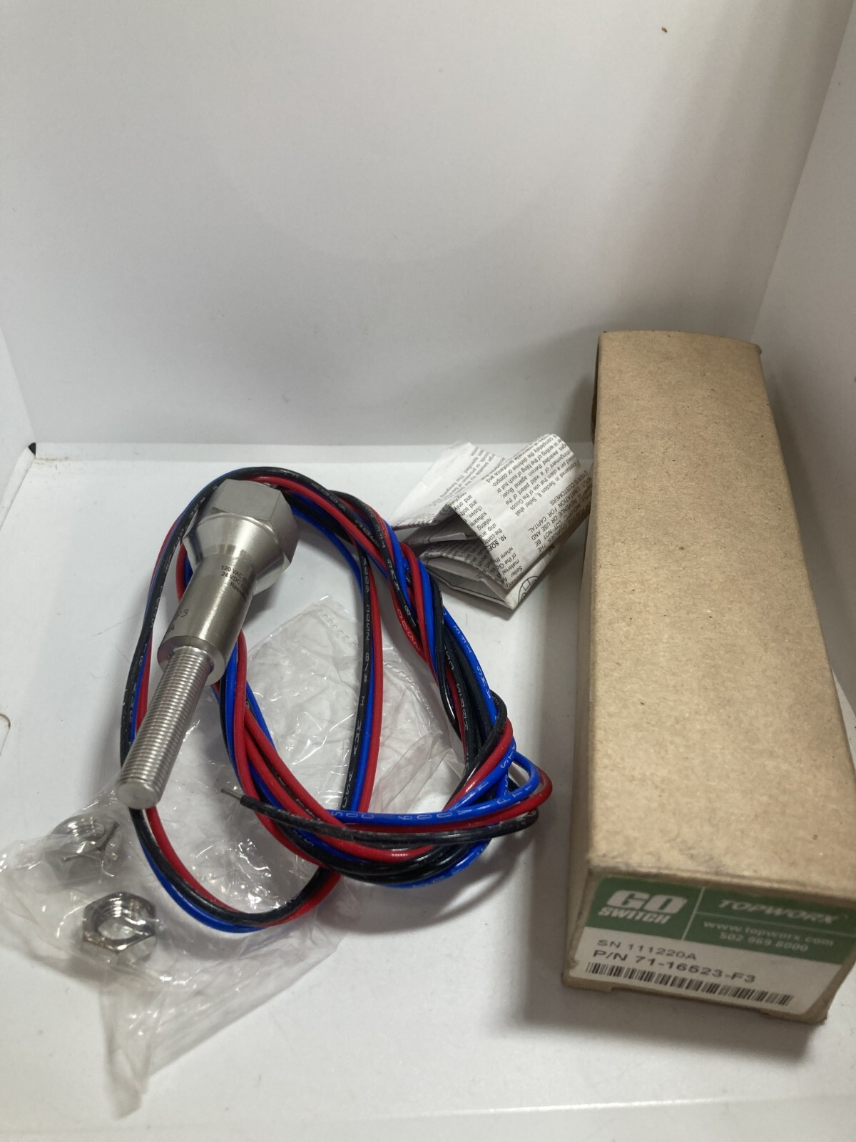 TOPWORX 71-16523-F3 PROXIMITY SWITCH STAINLESS STEEL 4A/120VAC 3A/24VDC NIB