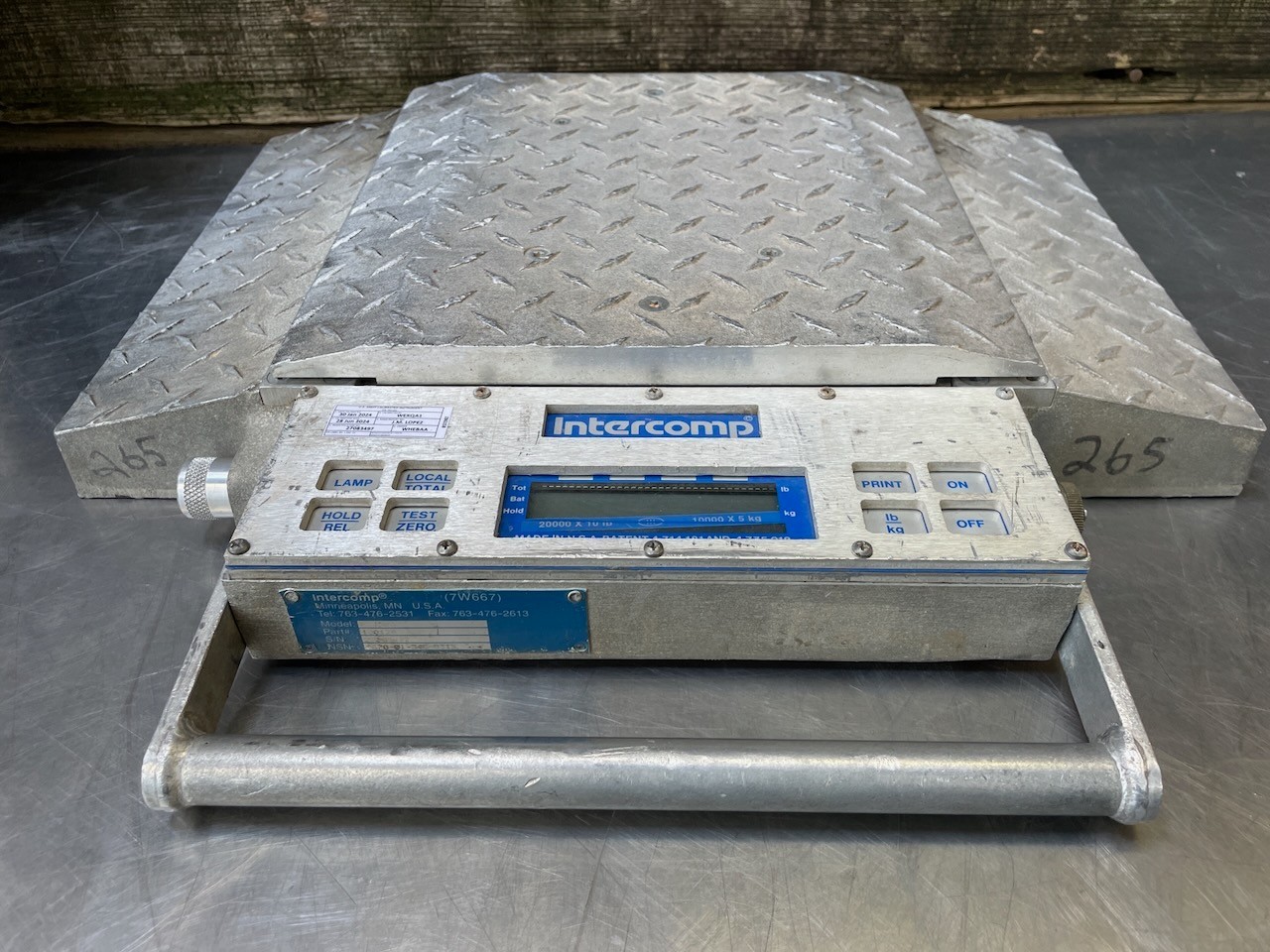 -LOT of 2- Intercomp PT300 Wheel Load 25,000 Portable Truck Scale with Dual Case