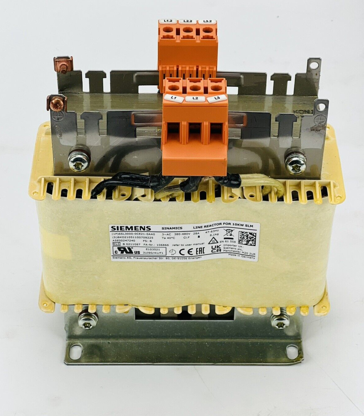 SIEMENS 6SL300-0CE21-0AA0 Line Reactor For 10KW SLM 28A 380-480V *WARRANTY*