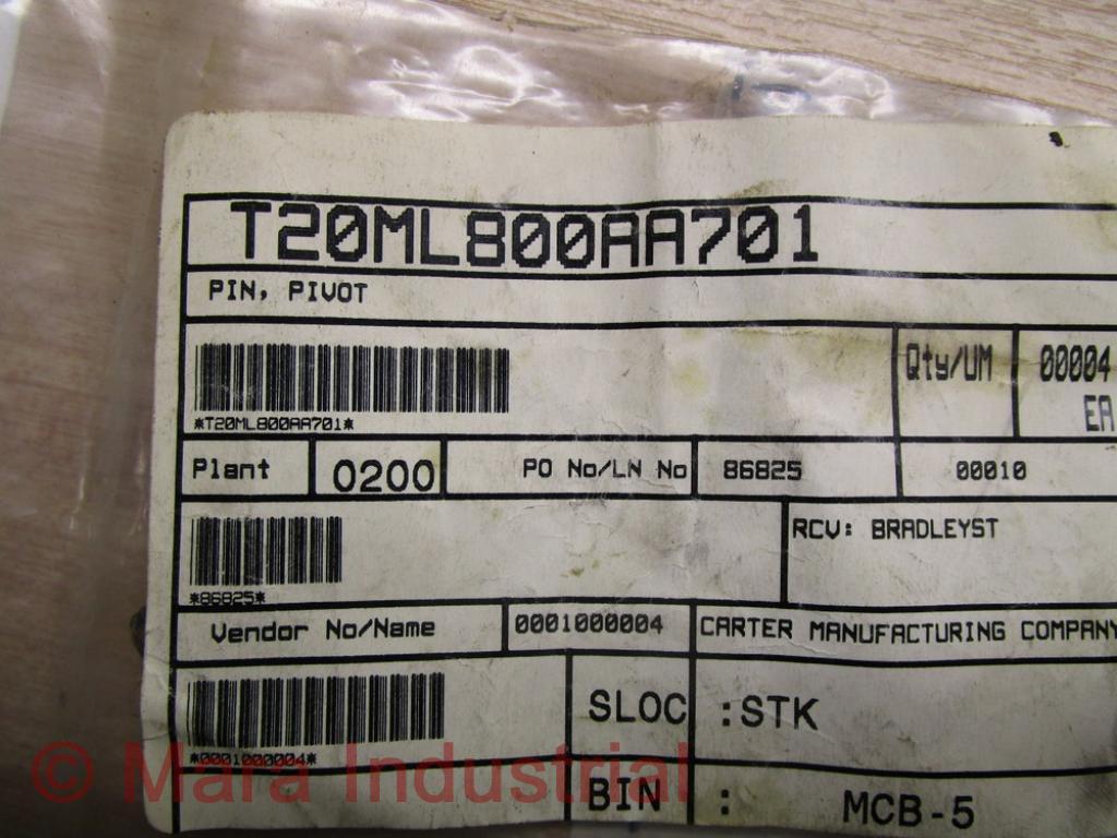 Carter Manufacturing T20ML800AA701 Pin Pivot (Pack of 3)