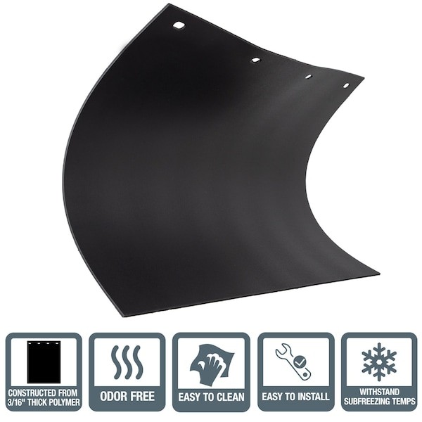 Buyers Products Rc30ppbpkgd Mudflaps, 30 In X 24 In, Polymer, Black, 1 Pr
