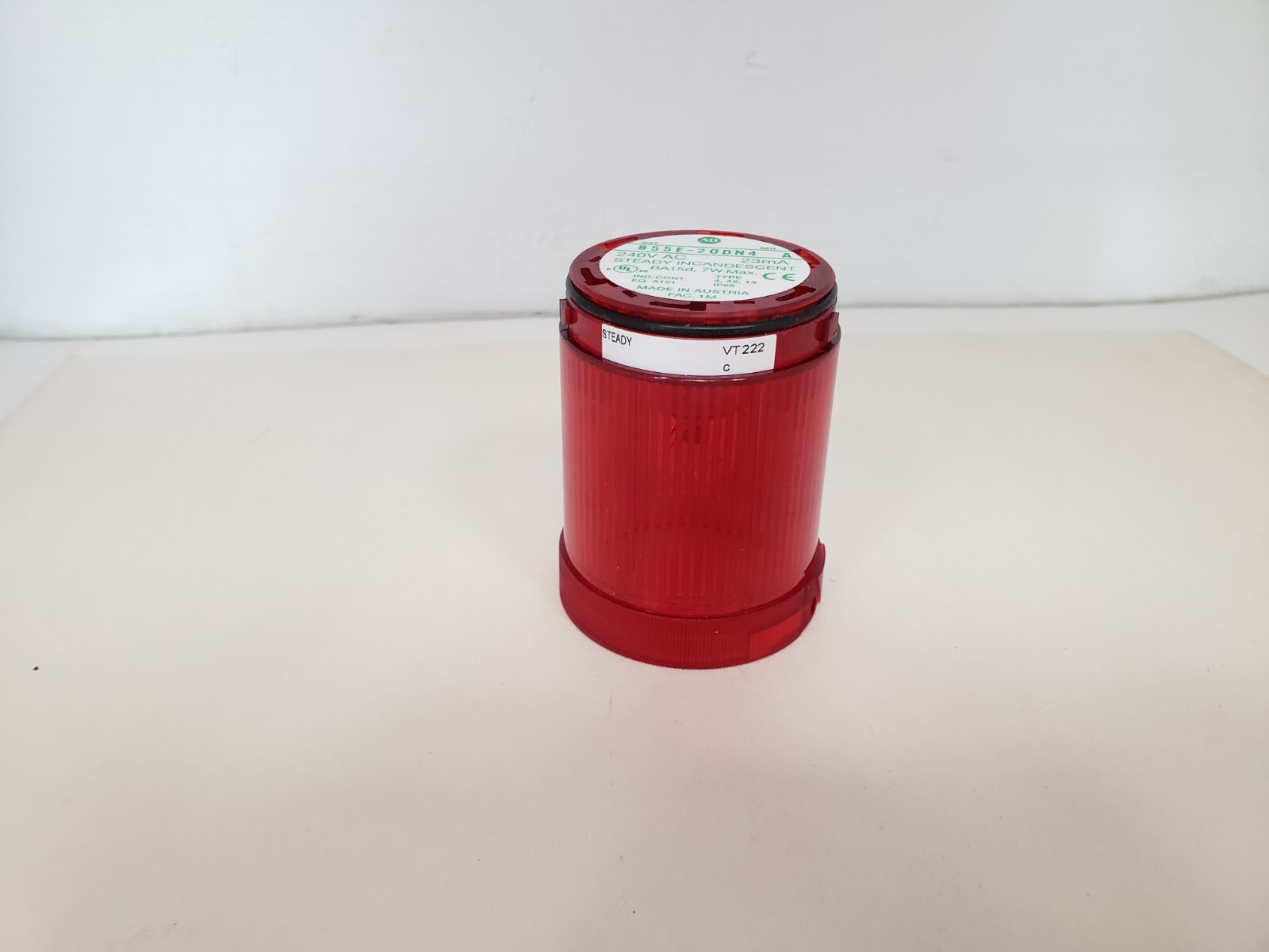 ALLEN BRADLEY 855E-20DN4 CONTROL TOWER STACK LIGHT RED SERIES A NNB