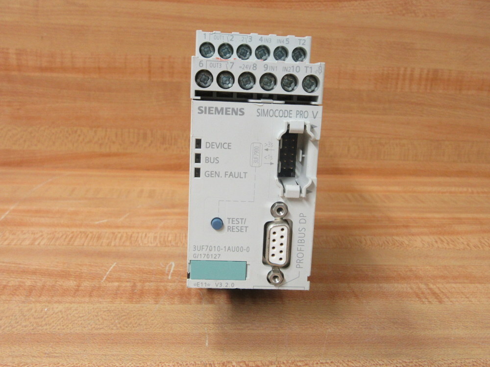 Siemens 3UF7010-1AU00-0 Relay Motor Control W/ 2 Terminal Blocks