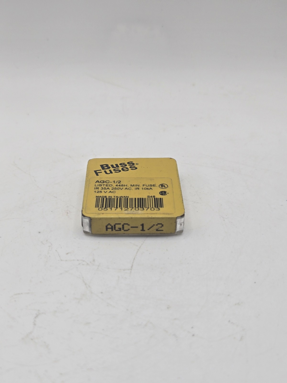 Bussmann AGC 1/2 Buss Fuse 1/2A 250V (Pack of 3)