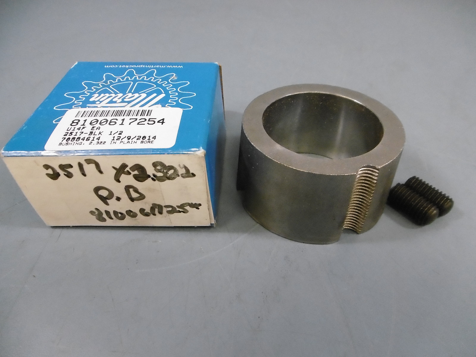 Martin 2517-BLK Plain Bore Bushing 2.322″ Inch