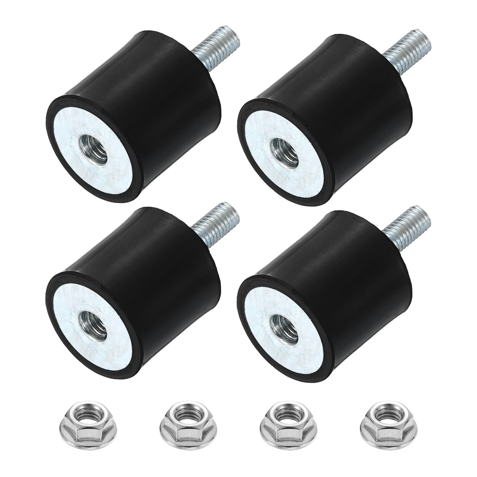 4Pcs M5x14mm Rubber Mounts, 20x20mm(DxH) Rubber Shock Absorber Mount with Nuts