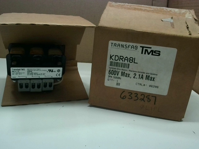 TCI Transfab KDRA8L KDR Drive Reactor 3Ph, 1HP, 2.1A/480V UR OP – New In Box