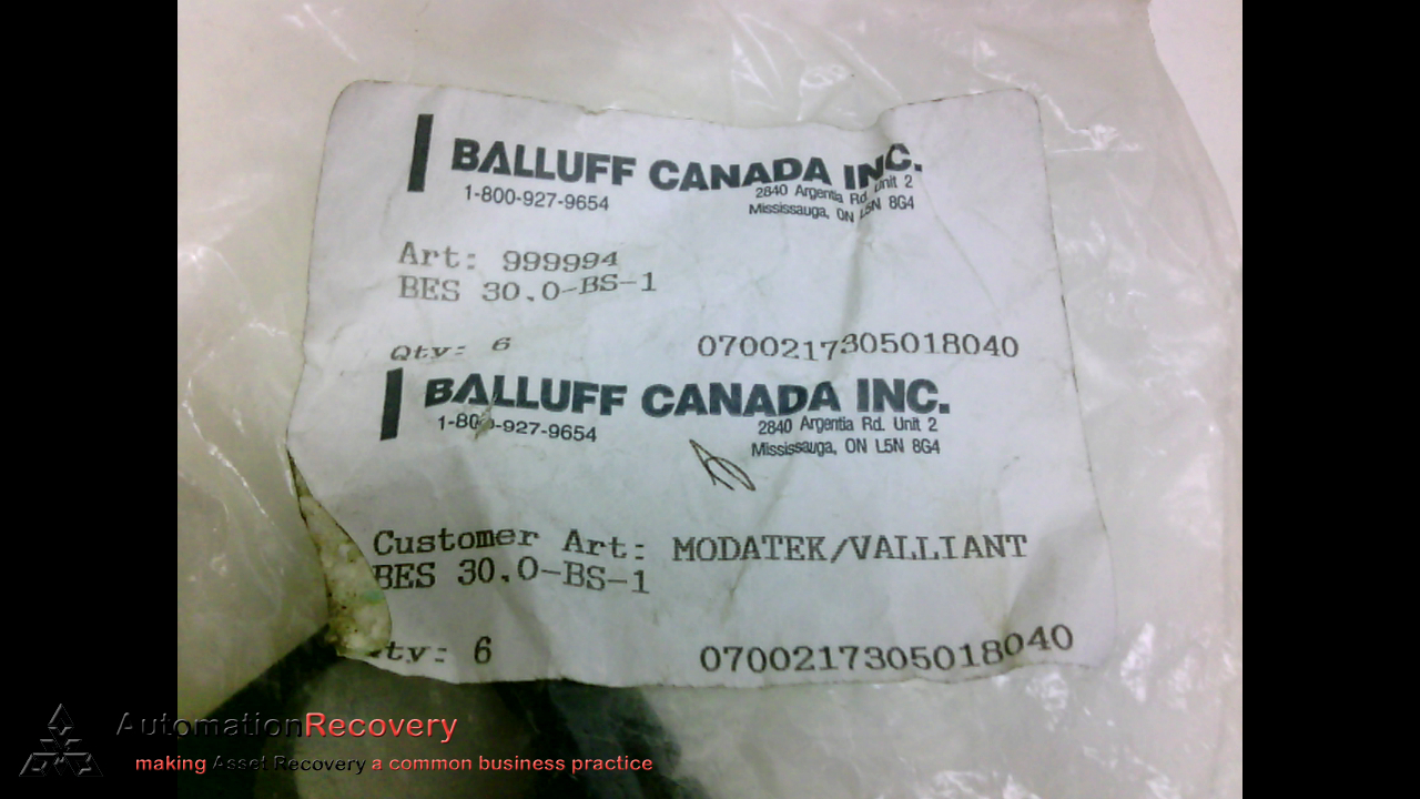 BALLUFF 999994 CLAMPING CUFF FOR INDUCTIVE SENSOR, NEW #194776